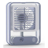 Portable USB Air Cooler Fan – 3-Speed, Mist Spray, Rechargeable | Random Color
