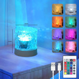 Water Ripple Lamp | 16-Color Rotating Night Light