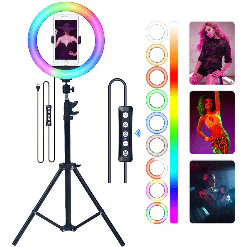 MJ-33 RGB LED Studio Ring Light – Professional Lighting for Photography & Content Creation
