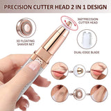 2-in-1 Flawless Facial Hair Remover & Eyebrow Trimmer | USB Rechargeable, Painless & Portable | Random Color