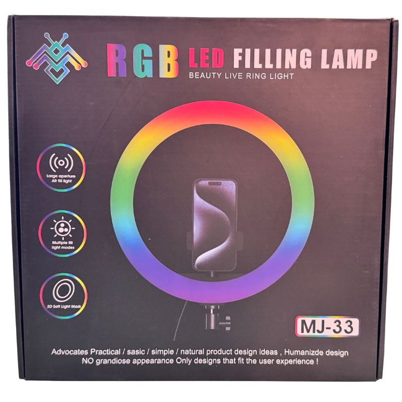 MJ-33 RGB LED Studio Ring Light – Professional Lighting for Photography & Content Creation